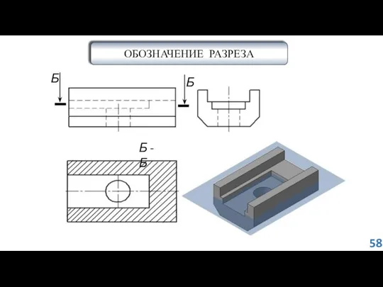 Б Б Б - Б ОБОЗНАЧЕНИЕ РАЗРЕЗА 58