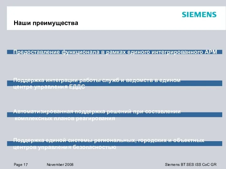 Наши преимущества Предоставление функционала в рамках единого интегрированного АРМ Поддержка интеграции работы