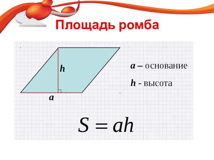 Площадь ромба