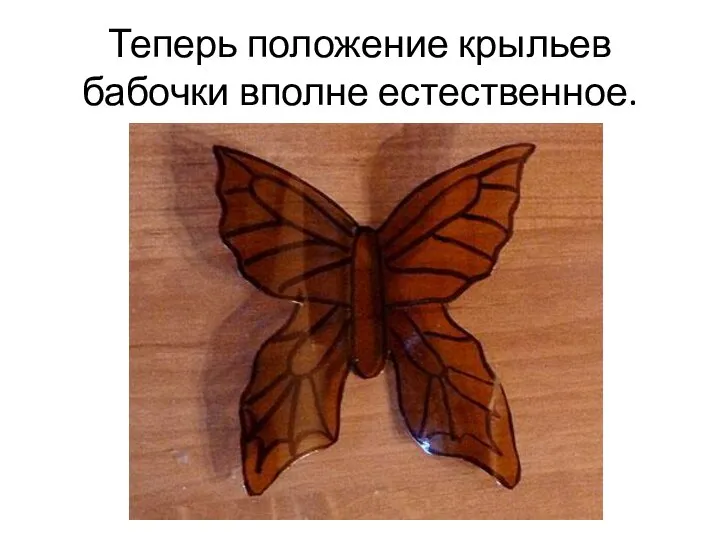 Теперь положение крыльев бабочки вполне естественное.