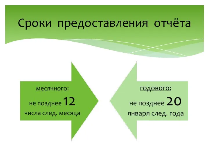 Сроки предоставления отчёта