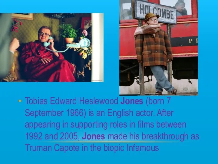 10 Tobias Edward Heslewood Jones (born 7 September 1966) is an English
