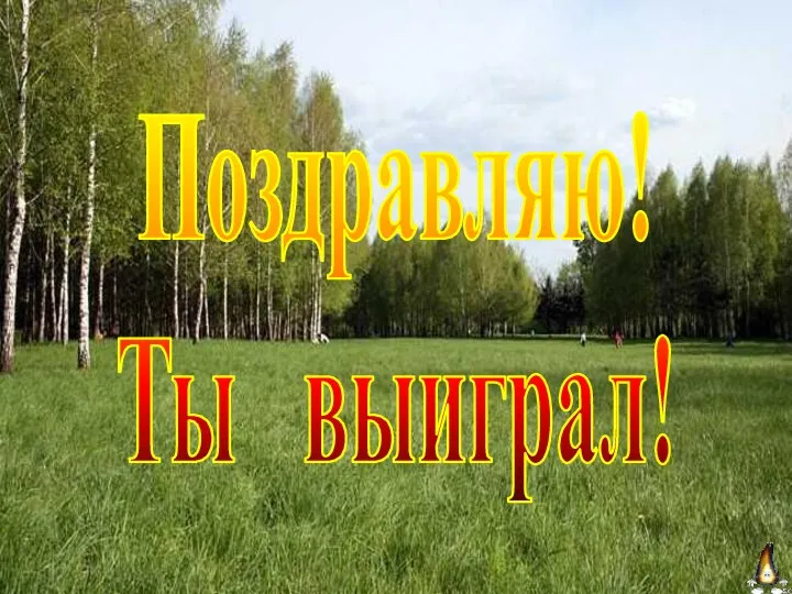 Поздравляю! Ты выиграл!