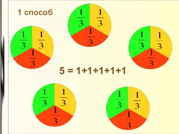 5 = 1+1+1+1+1 1 способ