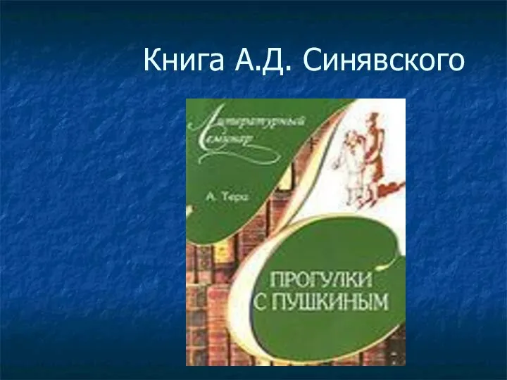 Книга А.Д. Синявского