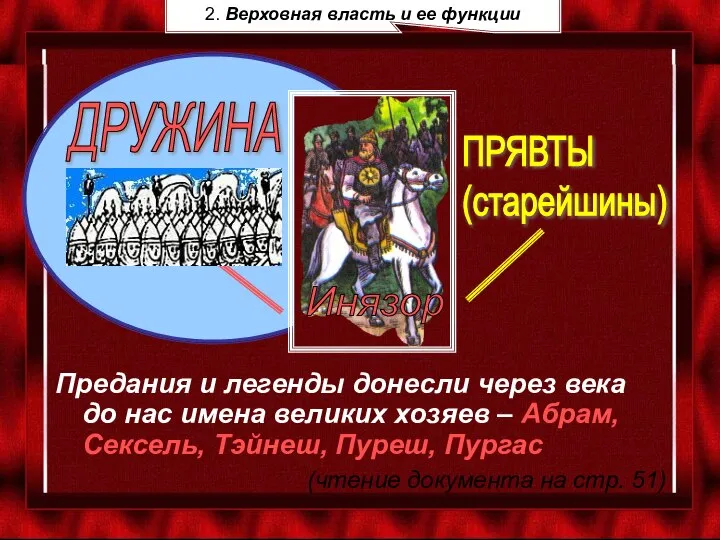 Предания и легенды донесли через века до нас имена великих хозяев –