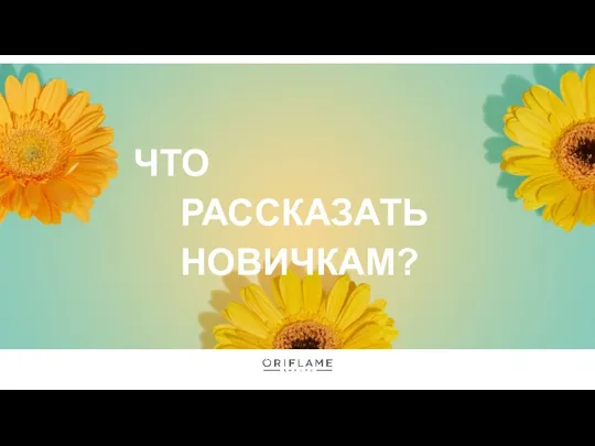 ЧТО РАССКАЗАТЬ НОВИЧКАМ?