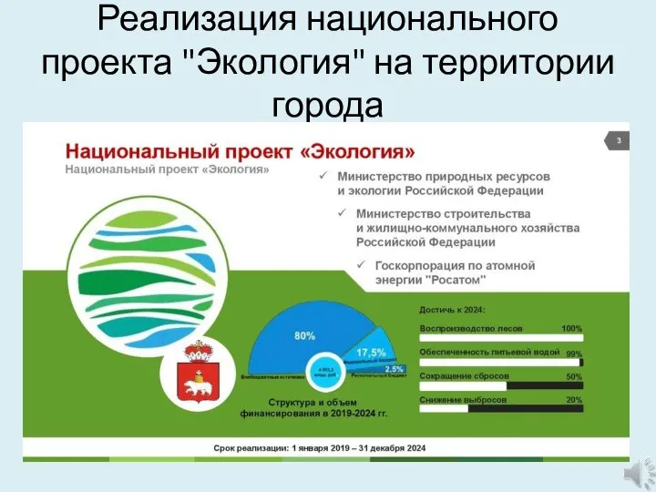 Реализация национального проекта "Экология" на территории города