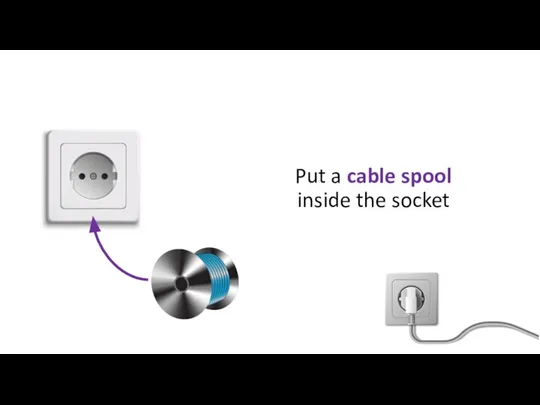 Put a cable spool inside the socket