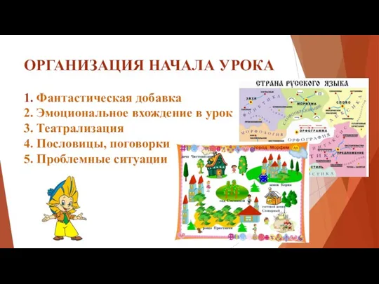 ОРГАНИЗАЦИЯ НАЧАЛА УРОКА 1. Фантастическая добавка 2. Эмоциональное вхождение в урок 3.