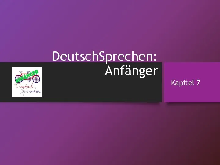 DeutschSprechen: Anfänger