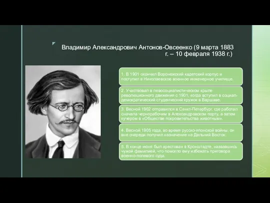 Владимир Александрович Антонов-Овсеенко (9 марта 1883 г. – 10 февраля 1938 г.)