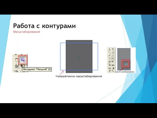 Работа с контурами Масштабирование