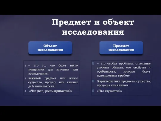 – это то, что будет взято учащимися для изучения или исследования. неживой