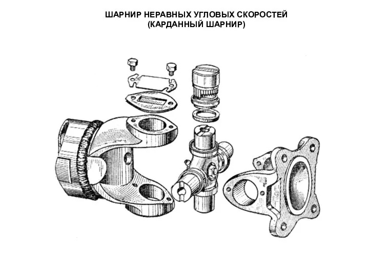 ШАРНИР НЕРАВНЫХ УГЛОВЫХ СКОРОСТЕЙ (КАРДАННЫЙ ШАРНИР)