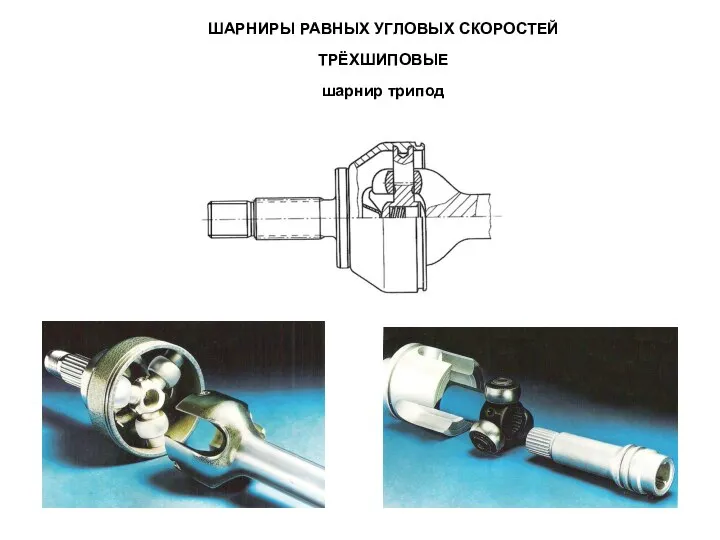 ШАРНИРЫ РАВНЫХ УГЛОВЫХ СКОРОСТЕЙ ТРЁХШИПОВЫЕ шарнир трипод