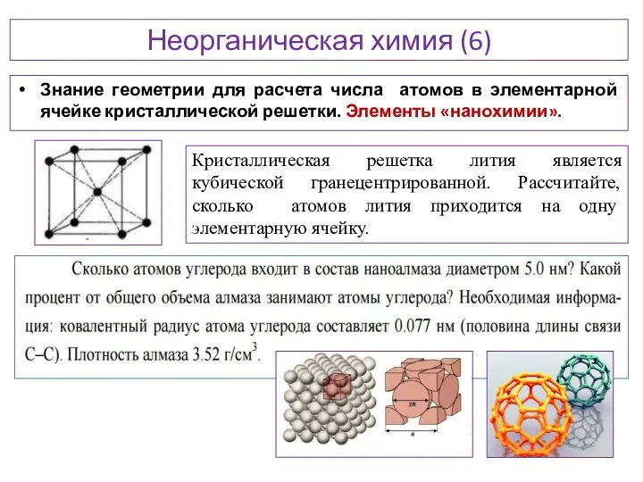 Неорганическая химия (6) Знание геометрии для расчета числа атомов в элементарной ячейке