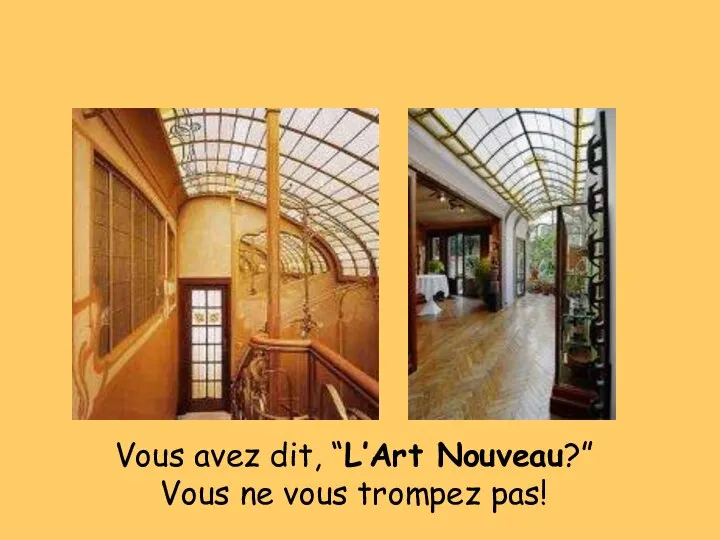 Vous avez dit, “L’Art Nouveau?” Vous ne vous trompez pas!