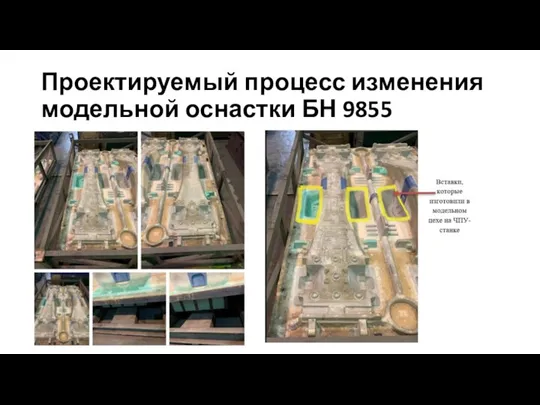 Проектируемый процесс изменения модельной оснастки БН 9855