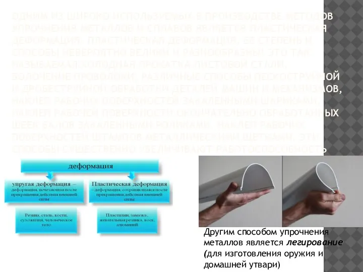 ОДНИМ ИЗ ШИРОКО ИСПОЛЬЗУЕМЫХ В ПРОИЗВОДСТВЕ МЕТОДОВ УПРОЧНЕНИЯ МЕТАЛЛОВ И СПЛАВОВ ЯВЛЯЕТСЯ