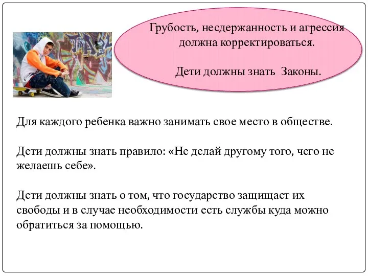 Для каждого ребенка важно занимать свое место в обществе. Дети должны знать