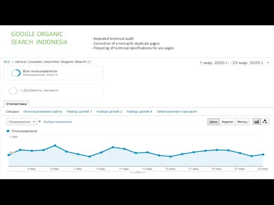 GOOGLE ORGANIC SEARCH INDONESIA - Repeated technical audit - Correction of errors