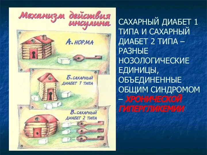 САХАРНЫЙ ДИАБЕТ 1 ТИПА И САХАРНЫЙ ДИАБЕТ 2 ТИПА – РАЗНЫЕ НОЗОЛОГИЧЕСКИЕ