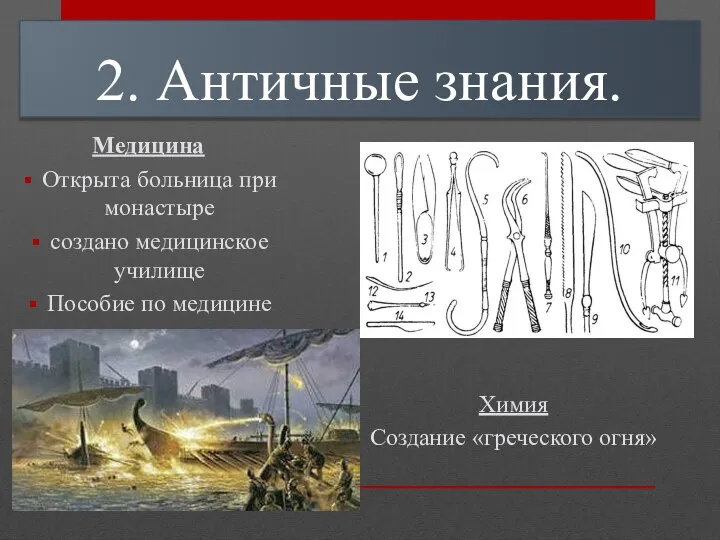 Медицина Открыта больница при монастыре создано медицинское училище Пособие по медицине 2.