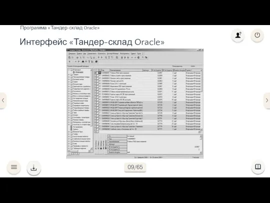 Интерфейс «Тандер-склад Oracle» Программа «Тандер-склад Oracle»