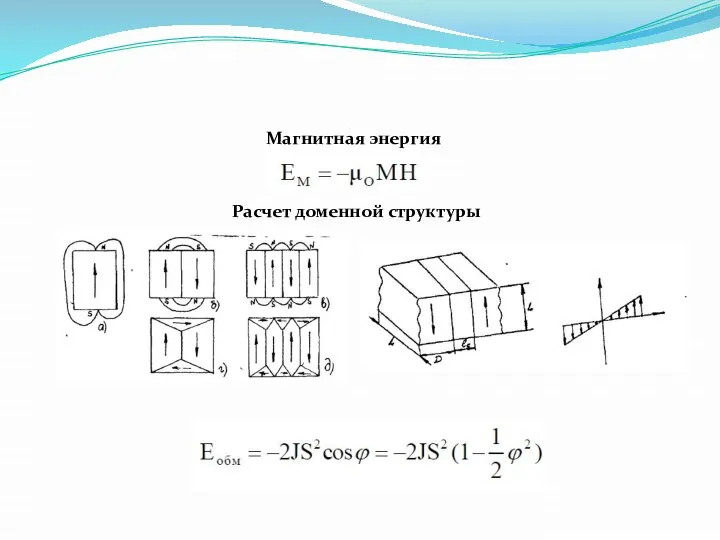 Магнитная энергия Расчет доменной структуры