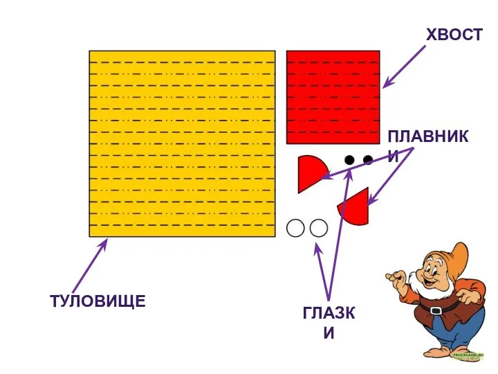 ТУЛОВИЩЕ ХВОСТ ПЛАВНИКИ ГЛАЗКИ