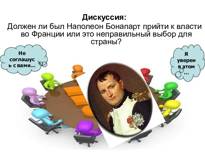 Дискуссия: Должен ли был Наполеон Бонапарт прийти к власти во Франции или