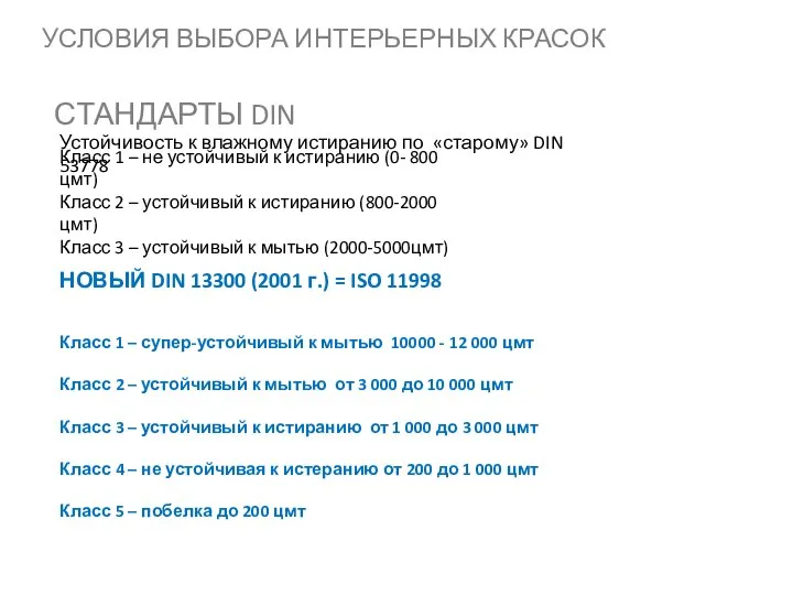 Устойчивость к влажному истиранию по «старому» DIN 53778 Класс 1 – не