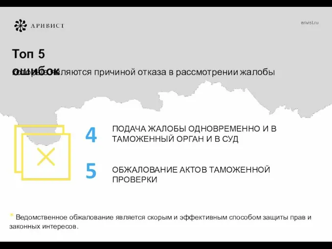 4 5 Топ 5 ошибок которые являются причиной отказа в рассмотрении жалобы