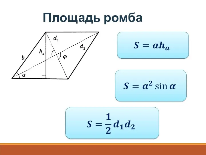 Площадь ромба