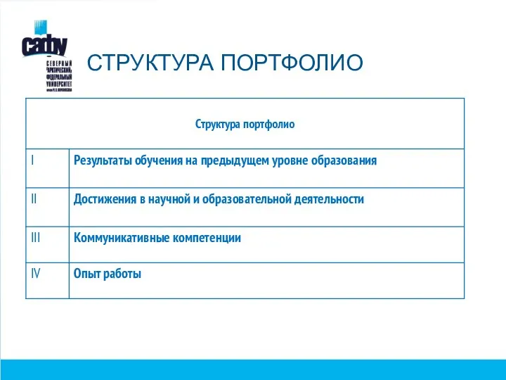 СТРУКТУРА ПОРТФОЛИО