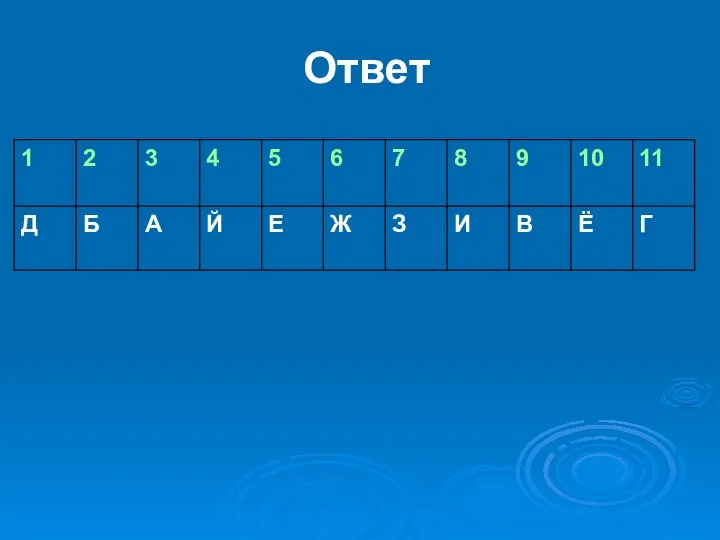 Ответ