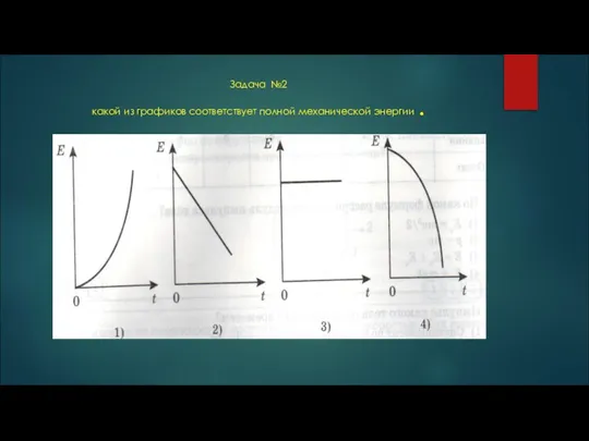 Задача №2 какой из графиков соответствует полной механической энергии .