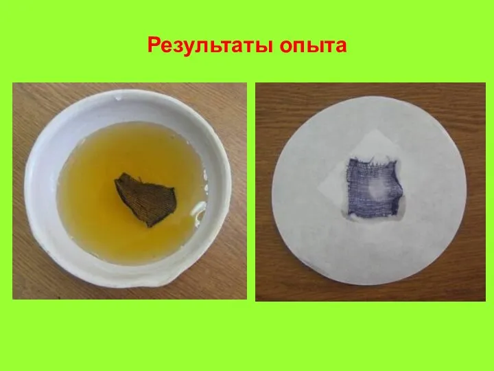 Результаты опыта