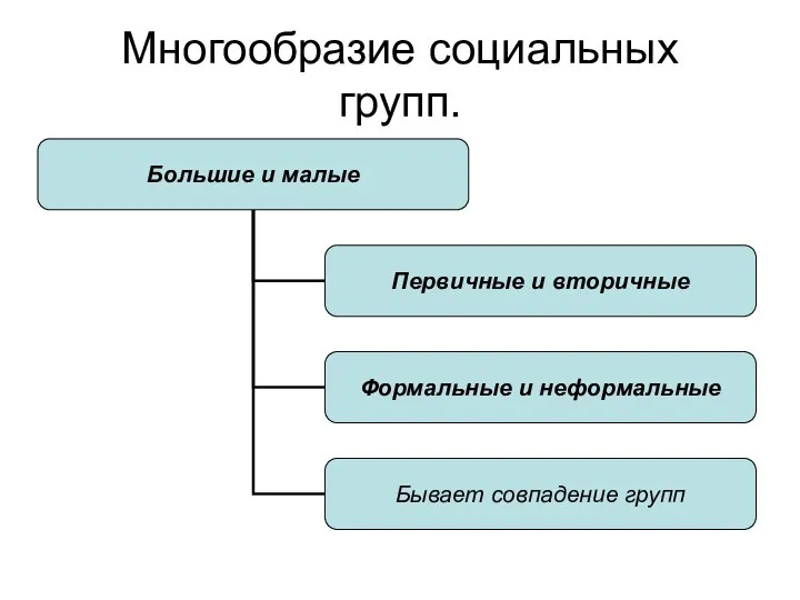 Многообразие социальных групп.