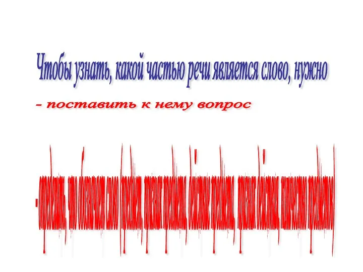 Чтобы узнать, какой частью речи является слово, нужно - поставить к нему