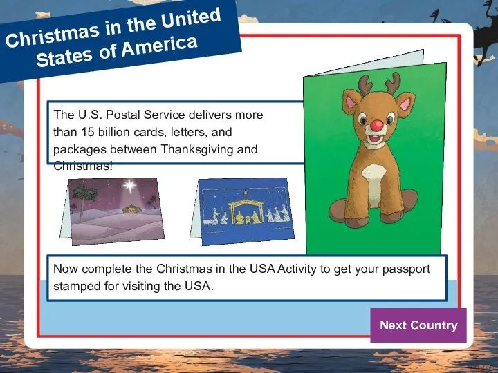 Christmas in the United States of America The U.S. Postal Service delivers