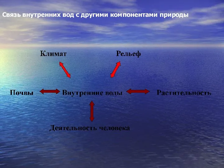 Связь внутренних вод с другими компонентами природы