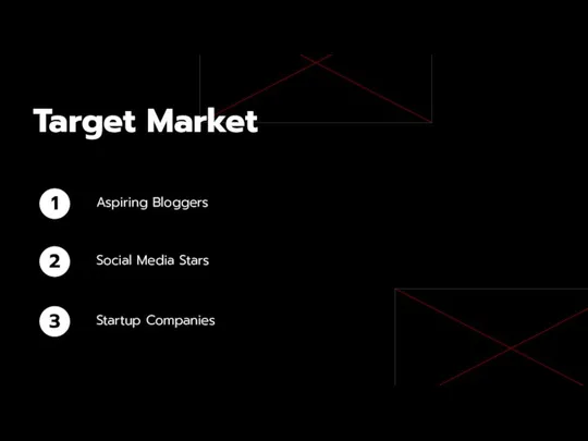 Target Market Aspiring Bloggers Social Media Stars Startup Companies
