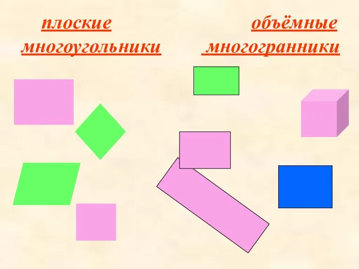 плоские объёмные многоугольники многогранники