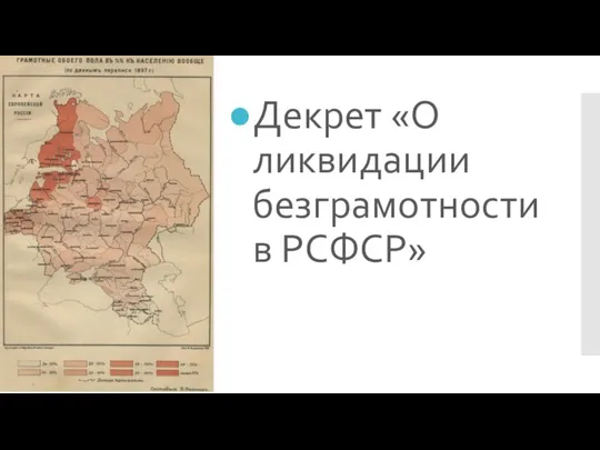 Декрет «О ликвидации безграмотности в РСФСР»