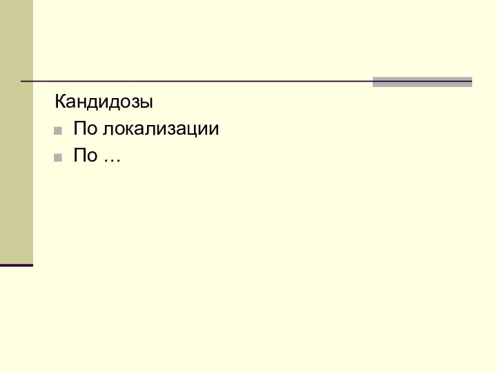 Кандидозы По локализации По …