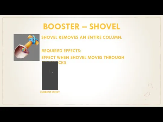 BOOSTER – SHOVEL SHOVEL REMOVES AN ENTIRE COLUMN. REQUIRED EFFECTS: EFFECT WHEN