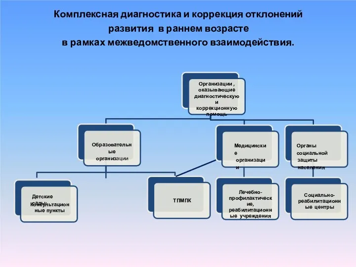 Комплексная диагностика и коррекция отклонений развития в раннем возрасте в рамках межведомственного