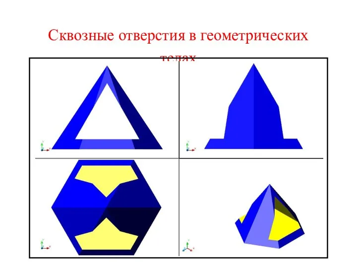 Сквозные отверстия в геометрических телах